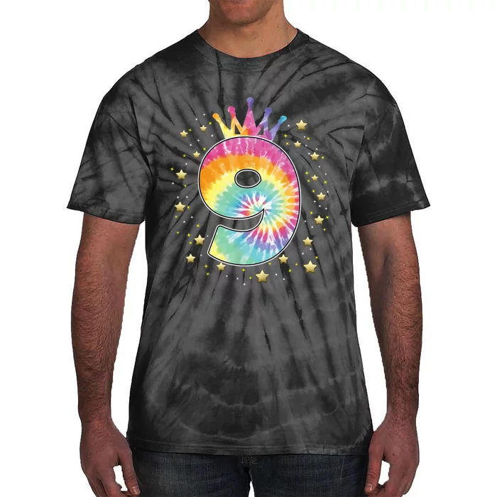 Colorful Tie Dye 9 Year Old Girl 9th Birthday Gifts Tie-Dye T-Shirt