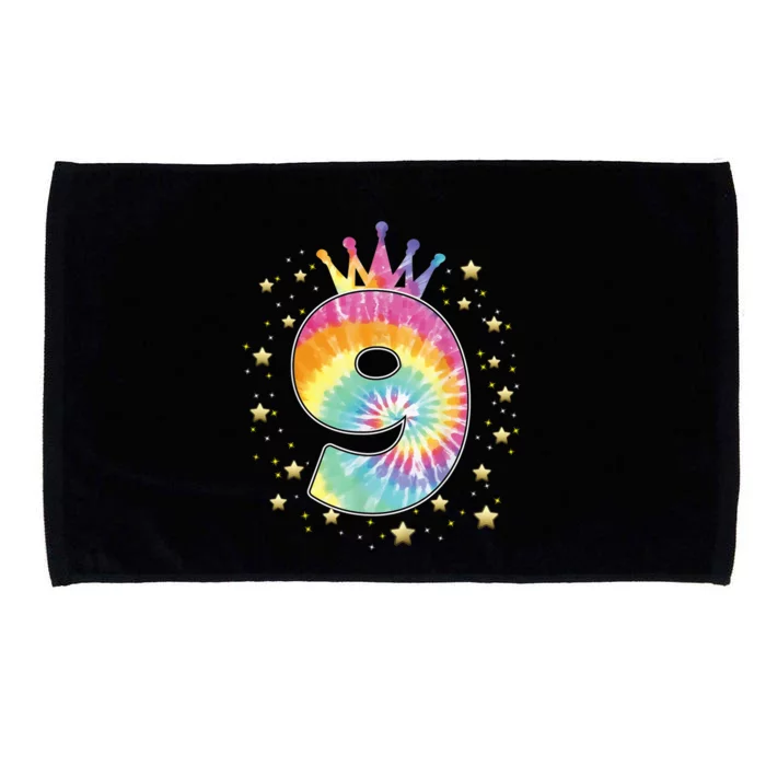 Colorful Tie Dye 9 Year Old Girl 9th Birthday Gifts Microfiber Hand Towel