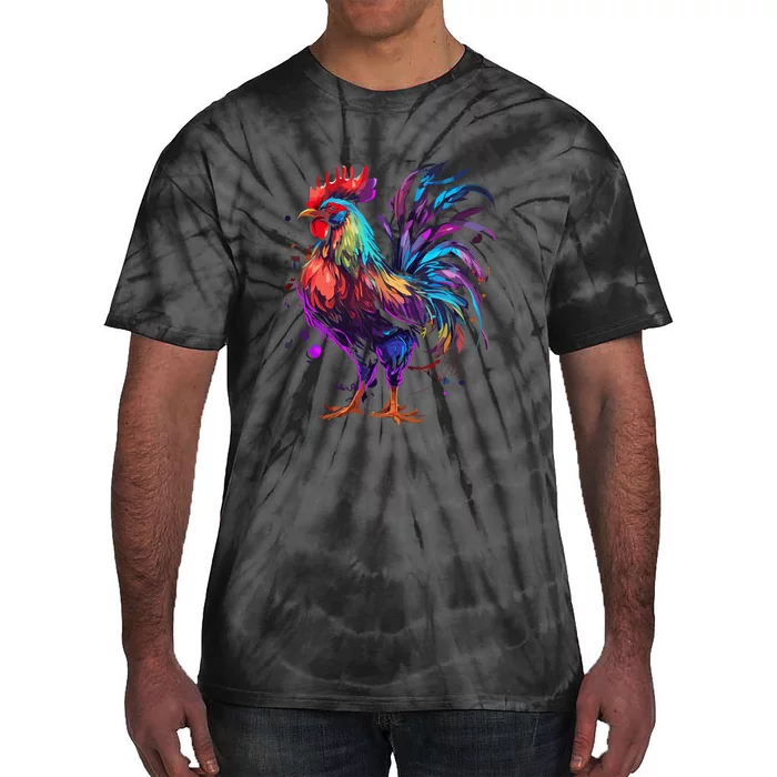 Chicken Tie Dye Hippie Poultry Farmer Farm Vintage Graphic Tie-Dye T-Shirt