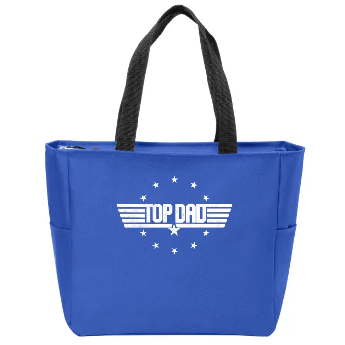 Cool Top Dad Fathers Day Logo Zip Tote Bag