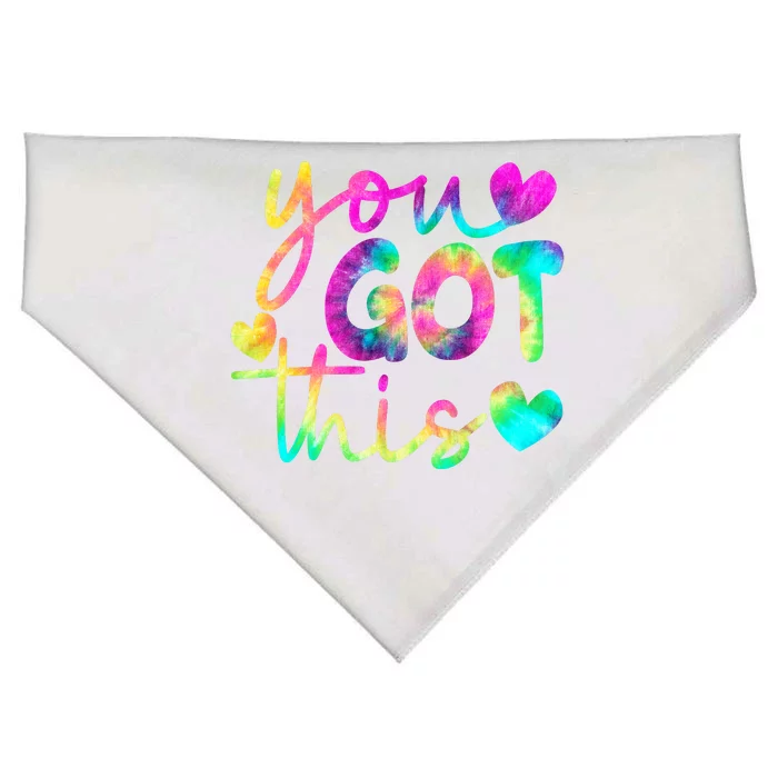 Cute Tie Dye You Got This USA-Made Doggie Bandana