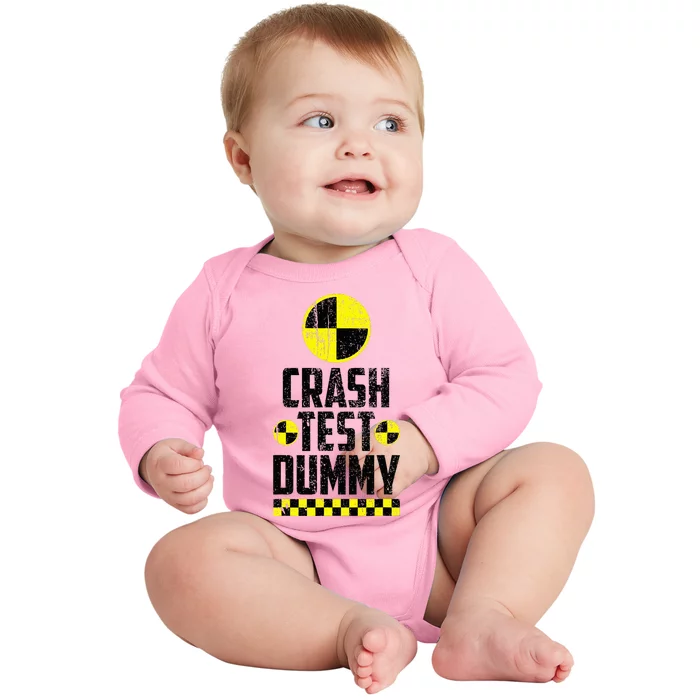 Crash Test Dummy Last Minute Costume Funny Halloween Baby Long Sleeve Bodysuit