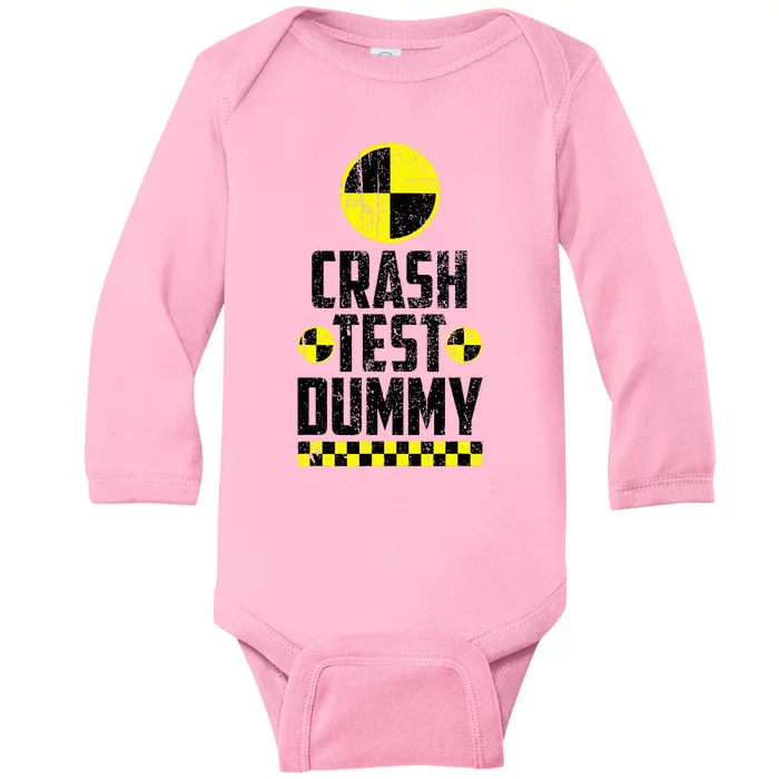 Crash Test Dummy Last Minute Costume Funny Halloween Baby Long Sleeve Bodysuit