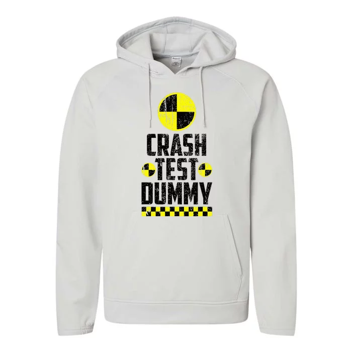 Crash Test Dummy Last Minute Costume Funny Halloween Performance Fleece Hoodie