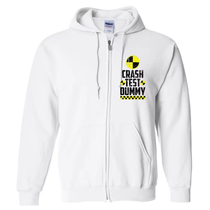 Crash Test Dummy Last Minute Costume Funny Halloween Full Zip Hoodie