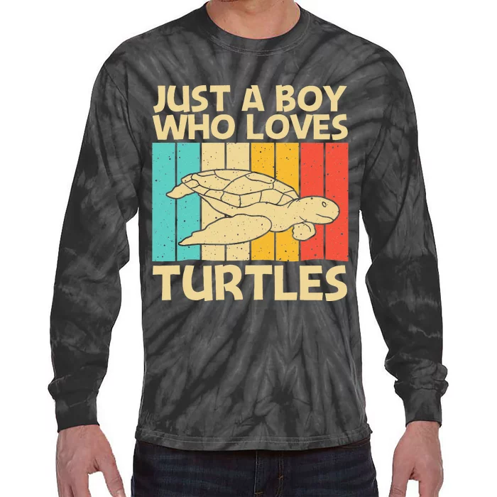 Cool Turtle Design For Sea Turtle Aquatic Animal Tie-Dye Long Sleeve Shirt