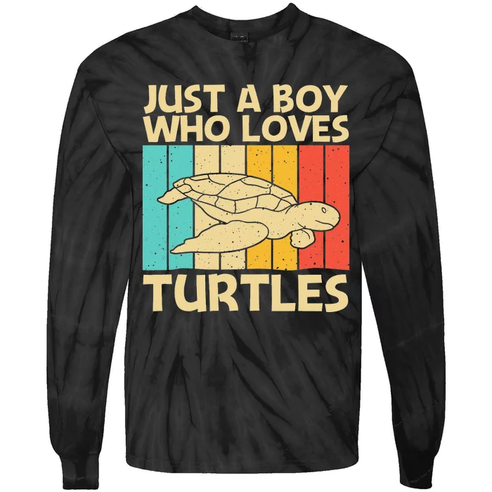 Cool Turtle Design For Sea Turtle Aquatic Animal Tie-Dye Long Sleeve Shirt