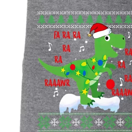 Christmas Tree Dinosaur Fa Ra Ra Rawr Rawr Tgiftrex Xmas Pajama Gift Doggie 3-End Fleece Hoodie