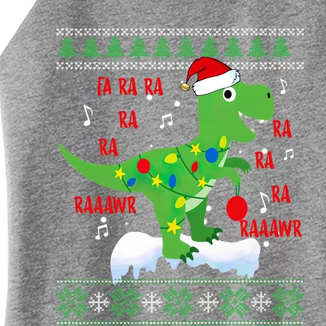 Christmas Tree Dinosaur Fa Ra Ra Rawr Rawr Tgiftrex Xmas Pajama Gift Women’s Perfect Tri Rocker Tank