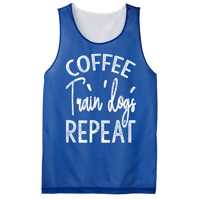 Coffee Train Dogs Repeat Funny Dog Trainer Gift Mesh Reversible Basketball Jersey Tank