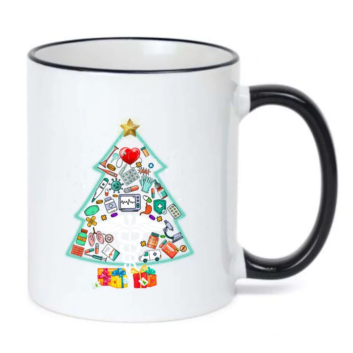 Christmas Tree Doctor Santa Hat Medical Doctor In Snow Gift Black Color Changing Mug