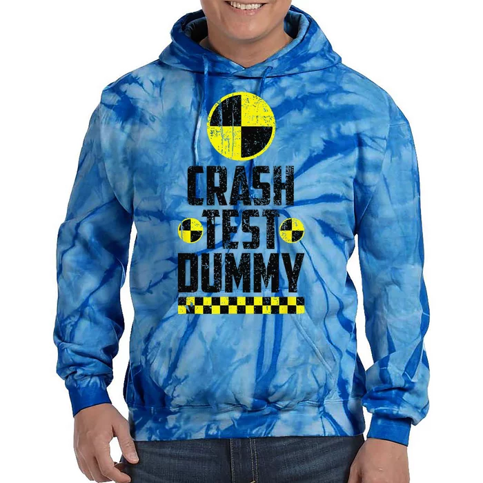 Crash Test Dummy Last Minute Costume Funny Halloween Tie Dye Hoodie