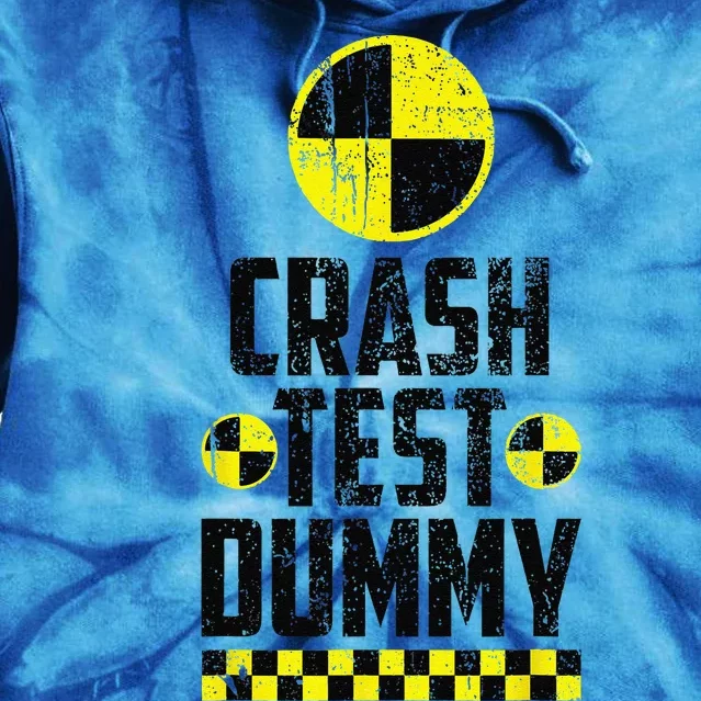 Crash Test Dummy Last Minute Costume Funny Halloween Tie Dye Hoodie