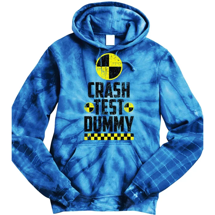 Crash Test Dummy Last Minute Costume Funny Halloween Tie Dye Hoodie