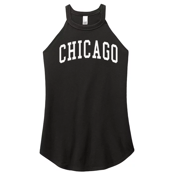 Chicago Throwback Design Classic Women’s Perfect Tri Rocker Tank