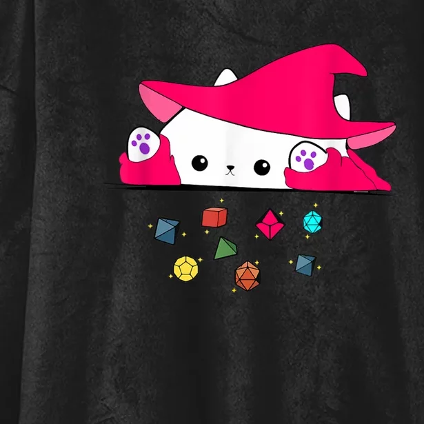 Cat Throwing Dice Tabletop Games Hooded Wearable Blanket