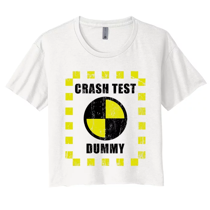 Crash Test Dummy Halloween Costume Funny Women's Crop Top Tee