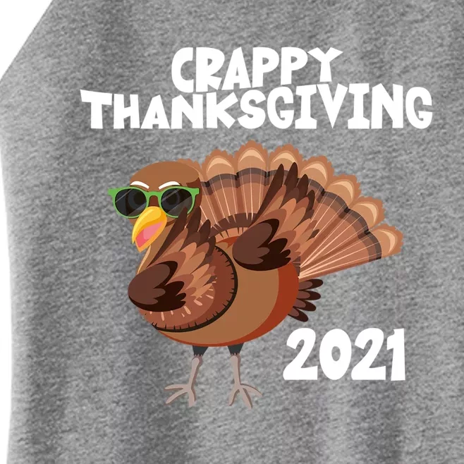 Crappy Thanksgiving Dabbing Turkey Gift Women’s Perfect Tri Rocker Tank