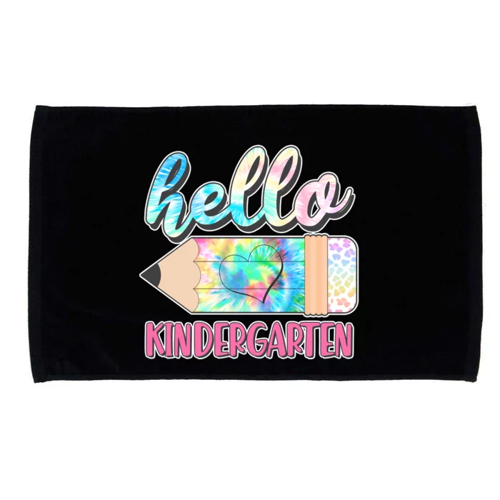 Cute Tie Dye Pencil Hello Kindergarten Microfiber Hand Towel