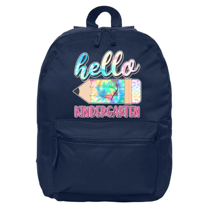 Cute Tie Dye Pencil Hello Kindergarten 16 in Basic Backpack