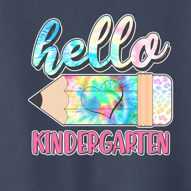 Cute Tie Dye Pencil Hello Kindergarten Toddler T-Shirt