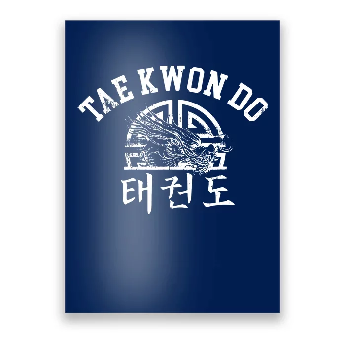 Cool Taekwondo Dragon Vintage Style Tae Kwon Do Tee Poster