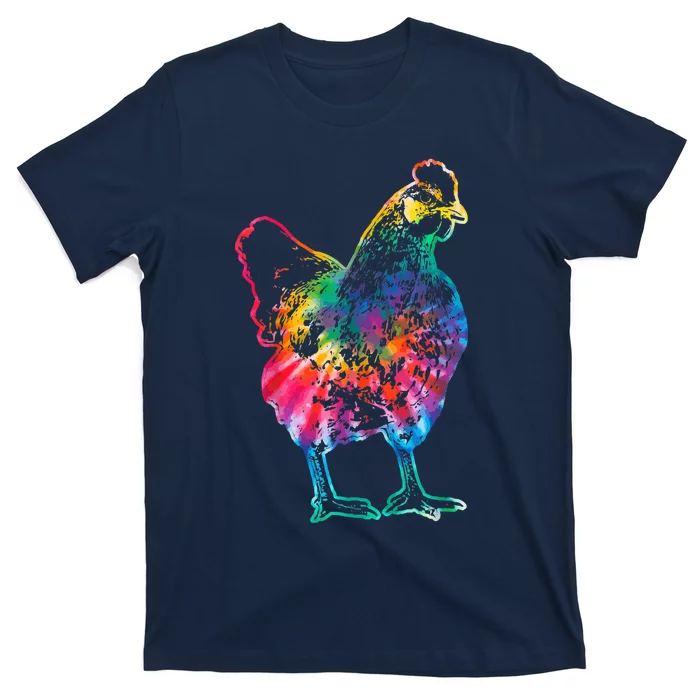 Chicken Tie Dye Hippie Poultry Farmer Farm Vintage Gift T-Shirt