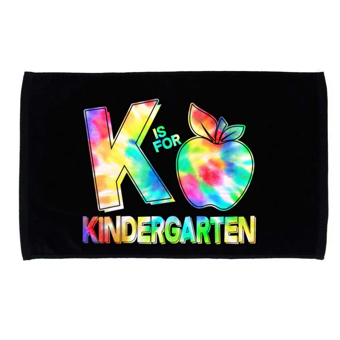 Cute Tie Dye K Is For Kindergarten Microfiber Hand Towel