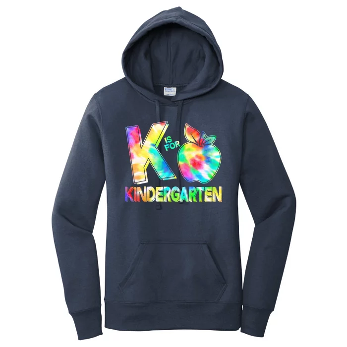 Cute Tie Dye K Is For Kindergarten Women's Pullover Hoodie