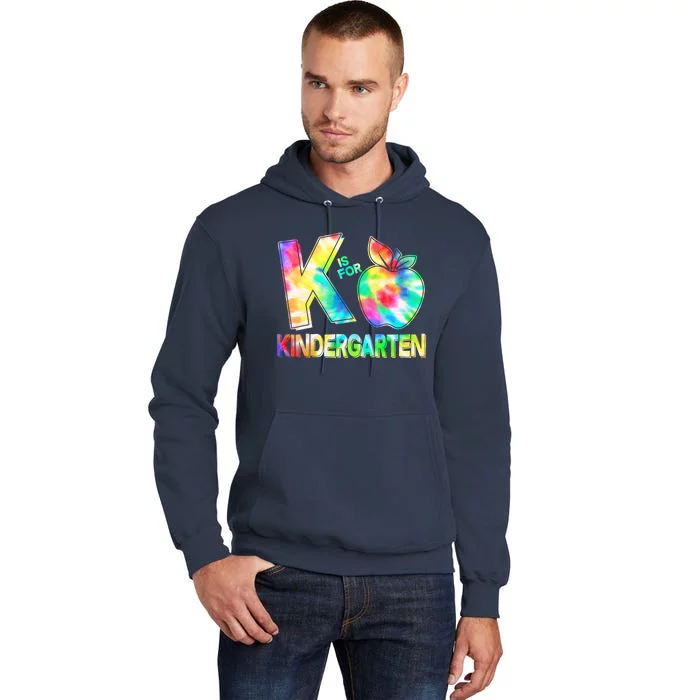 Cute Tie Dye K Is For Kindergarten Tall Hoodie