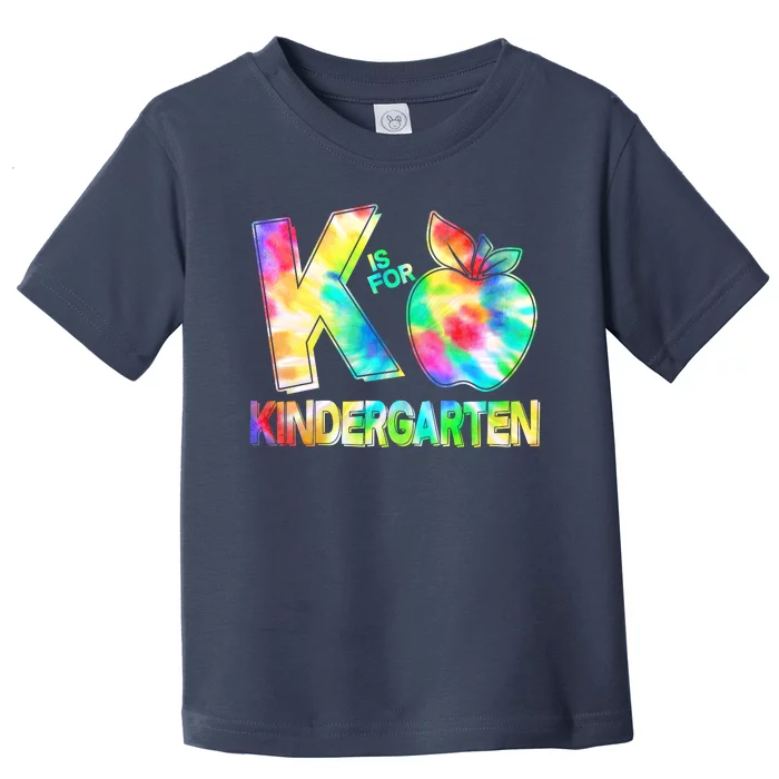 Cute Tie Dye K Is For Kindergarten Toddler T-Shirt