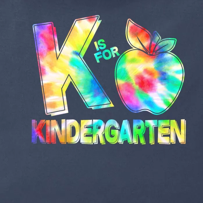 Cute Tie Dye K Is For Kindergarten Zip Tote Bag