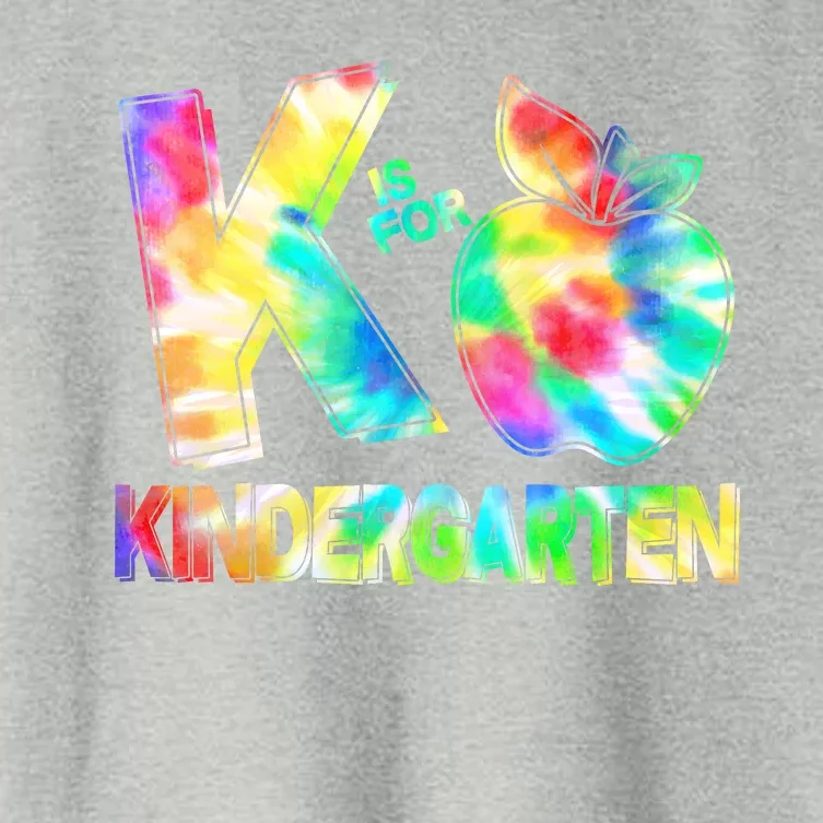 Cute Tie Dye K Is For Kindergarten Women's Crop Top Tee