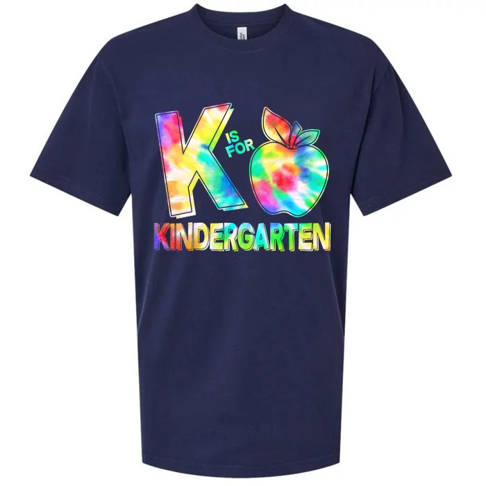 Cute Tie Dye K Is For Kindergarten Sueded Cloud Jersey T-Shirt