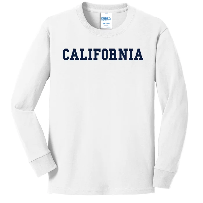 California Throwback Design Classic Kids Long Sleeve Shirt