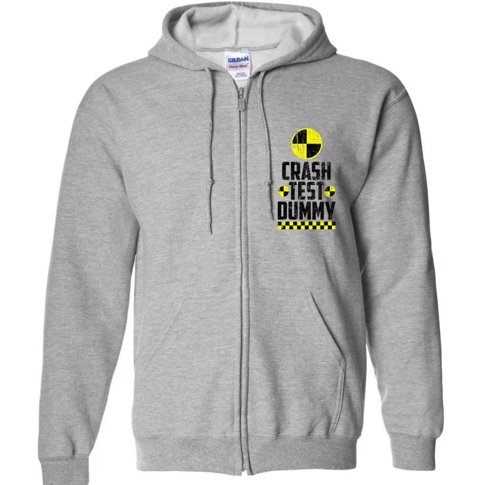 Crash Test Dummy Last Minute Costume Full Zip Hoodie