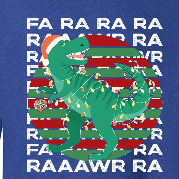 Christmas Trex Dinosaur Singing Fa Ra Ra Rawr Funny Holiday Gift Toddler Sweatshirt