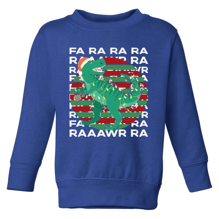 Christmas Trex Dinosaur Singing Fa Ra Ra Rawr Funny Holiday Gift Toddler Sweatshirt