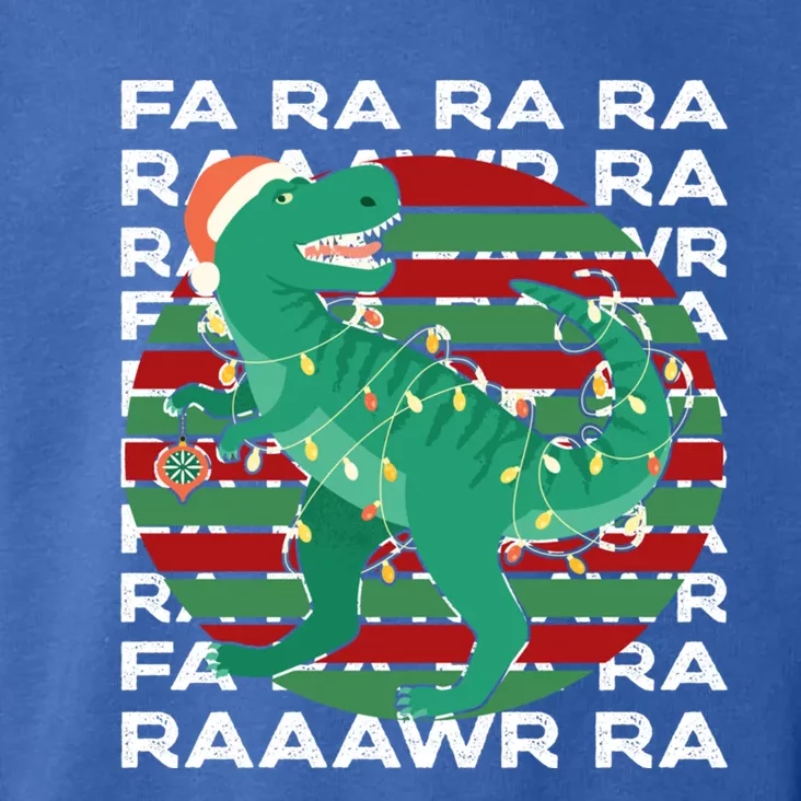 Christmas Trex Dinosaur Singing Fa Ra Ra Rawr Funny Holiday Gift Toddler Hoodie