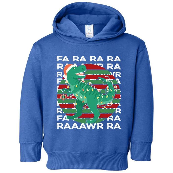 Christmas Trex Dinosaur Singing Fa Ra Ra Rawr Funny Holiday Gift Toddler Hoodie