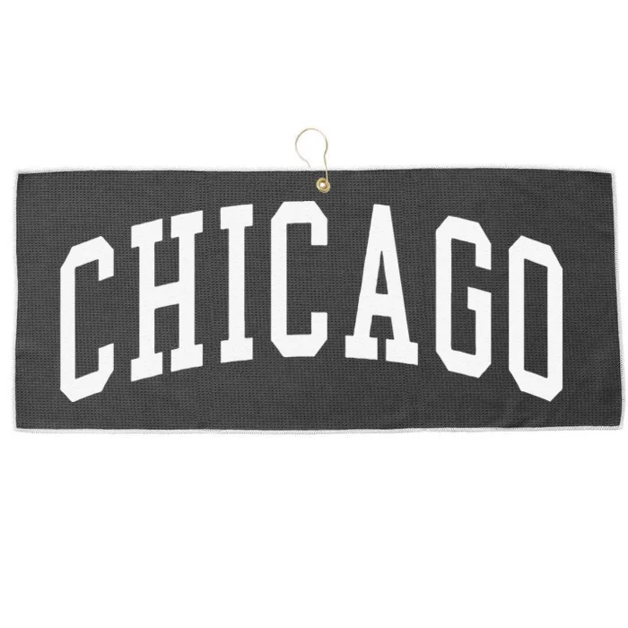 Chicago Throwback Design Classic Large Microfiber Waffle Golf Towel