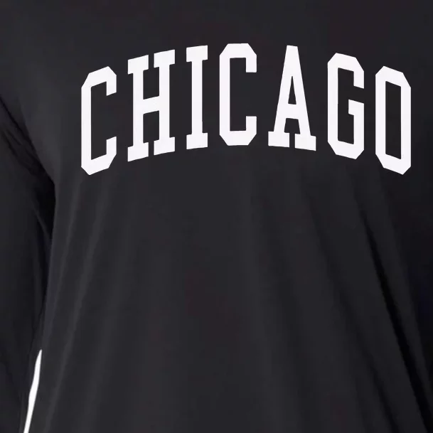 Chicago Throwback Design Classic Cooling Performance Long Sleeve Crew