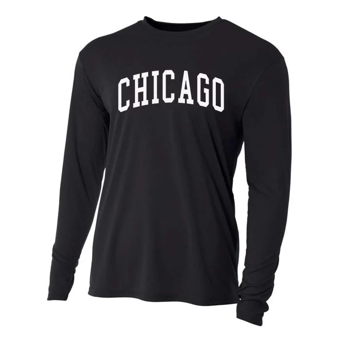 Chicago Throwback Design Classic Cooling Performance Long Sleeve Crew