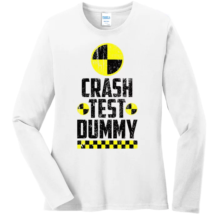 Crash Test Dummy Last Minute Costume Ladies Long Sleeve Shirt