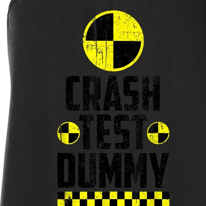 Crash Test Dummy Last Minute Costume Funny Halloween Women's Racerback Tank