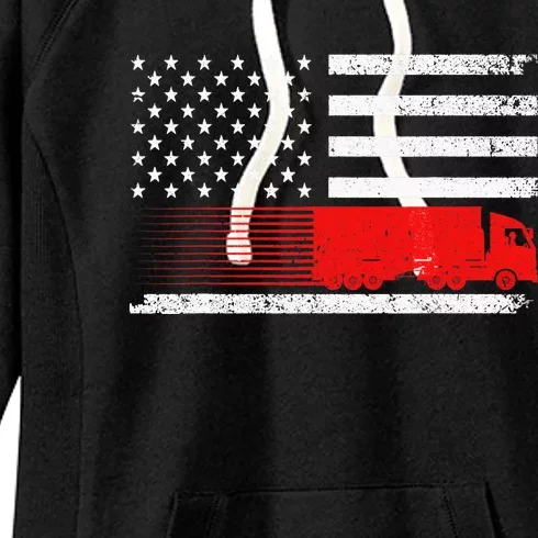 Cool Truck Design For Trucker Vehicle Truck Driver Women's Fleece Hoodie