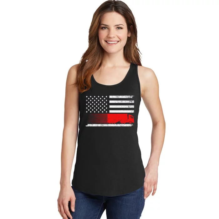 Cool Truck Design For Trucker Vehicle Truck Driver Ladies Essential Tank