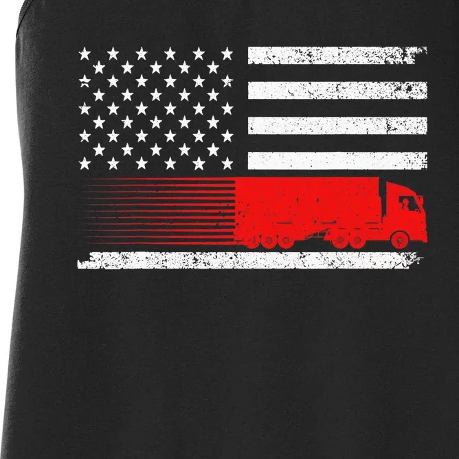 Cool Truck Design For Trucker Vehicle Truck Driver Women's Racerback Tank