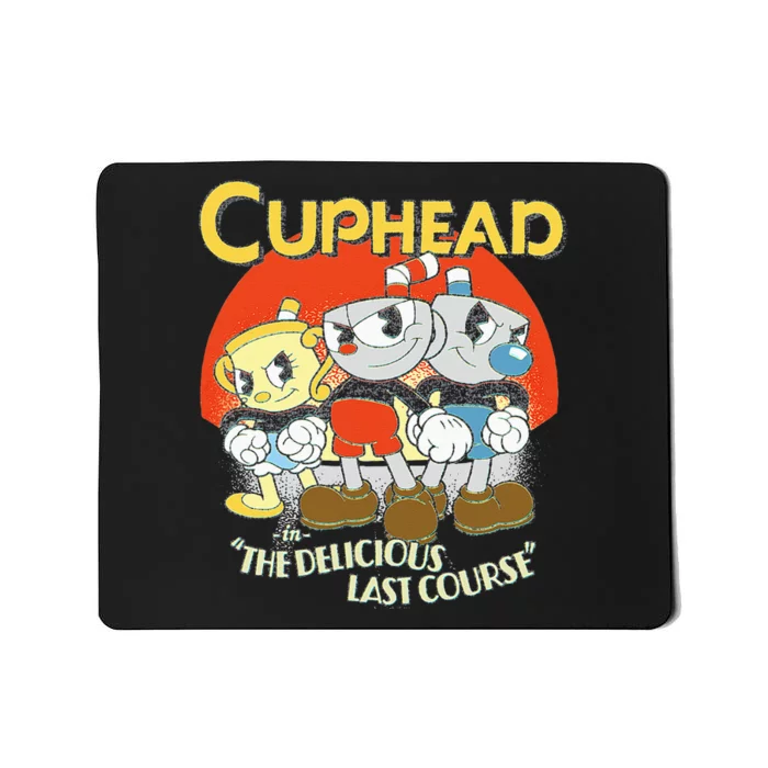 Cuphead The Delicious Last Course Group Poster Mousepad