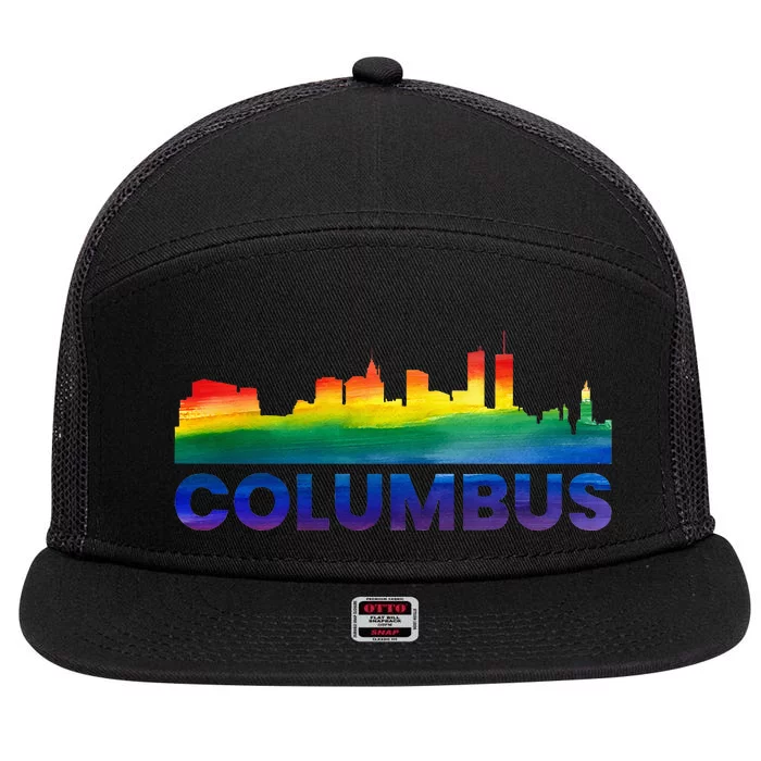 Columbus Tie Dye Crew Squad Team Volunr 7 Panel Mesh Trucker Snapback Hat